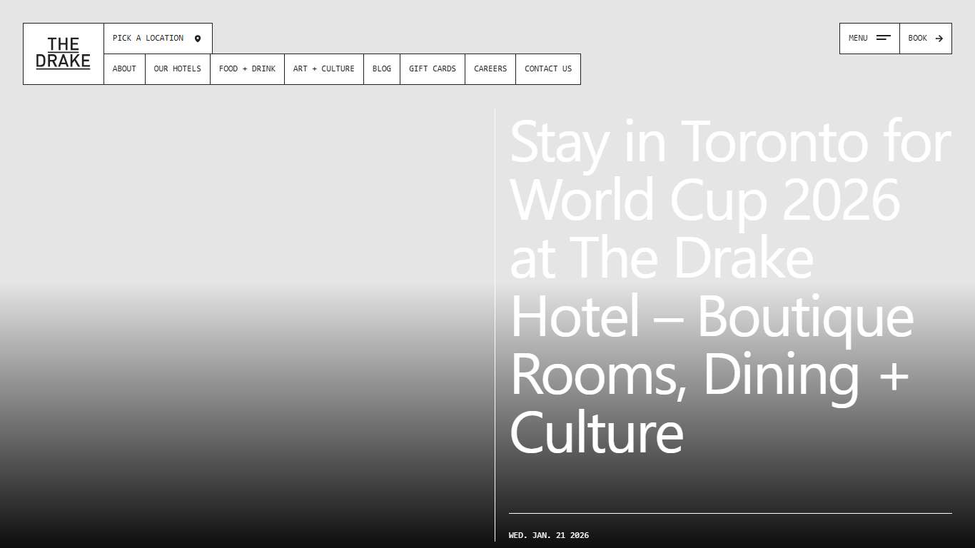 Stay in Toronto for World Cup 2026 at The Drake Hotel – Boutique Rooms, Dining + Culture – The Drake